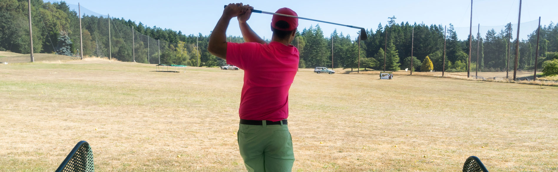 golfer on driving range